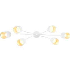 QAZQA Deckenstrahler|Aufbaustrahler*Moderne Deckenleuchte 6-Flammig weiß - Lofty