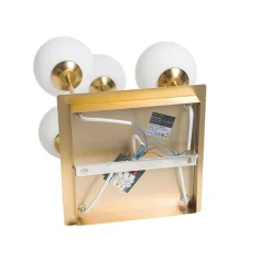 QAZQA Deckenleuchten|Wohnzimmerlampen*Moderne Deckenleuchte gold mit Opalglas 5-flammig - Athens