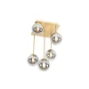 QAZQA Deckenleuchten|Wohnzimmerlampen*Moderne Deckenleuchte Gold 5-Licht mit Rauchglas - Athen