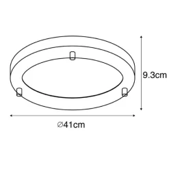 QAZQA Gartenbeleuchtung|Badezimmerlampen*Moderne Deckenleuchte Gold 41 cm IP44 - Yuma