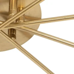 QAZQA Schlafzimmerlampen|Küchenlampen*Moderne Deckenleuchte Gold 8-Lichter mit Rauchglas - Athen