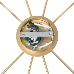 QAZQA Schlafzimmerlampen|Küchenlampen*Moderne Deckenleuchte Gold 8-Lichter mit Rauchglas - Athen