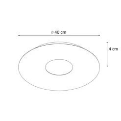 QAZQA Led-Deckenleuchten|Deckenleuchten*Moderne Deckenleuchte Gold 40cm inkl. LED 3-Stufen-Dimmbar - Morning