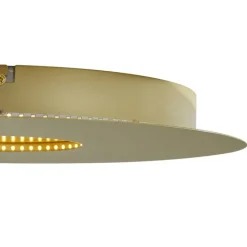 QAZQA Led-Deckenleuchten|Deckenleuchten*Moderne Deckenleuchte Gold 40cm inkl. LED 3-Stufen-Dimmbar - Morning