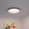 QAZQA Led-Deckenleuchten|Deckenleuchten*Moderne Deckenleuchte Grau mit Weiß 48cm inkl. LED Dimmbar RGB - Kanton