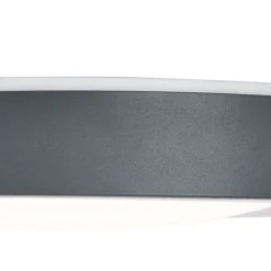 QAZQA Led-Deckenleuchten|Deckenleuchten*Moderne Deckenleuchte Grau mit Weiß 48cm inkl. LED Dimmbar RGB - Kanton