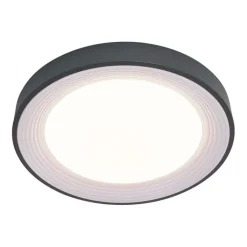 QAZQA Led-Deckenleuchten|Deckenleuchten*Moderne Deckenleuchte Grau mit Weiß 48cm inkl. LED Dimmbar RGB - Kanton