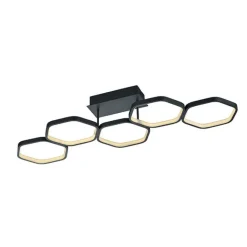 Trio Leuchten Led-Deckenleuchten|Deckenleuchten*Moderne Deckenleuchte grau inkl. LED 3-stufig dimmbar - Jetse