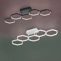 Trio Leuchten Led-Deckenleuchten|Deckenleuchten*Moderne Deckenleuchte grau inkl. LED 3-stufig dimmbar - Jetse