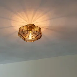 QAZQA Schlafzimmerlampen|Küchenlampen*Moderne Deckenleuchte Messing 30 cm - Bolti