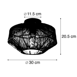 QAZQA Schlafzimmerlampen|Küchenlampen*Moderne Deckenleuchte Messing 30 cm - Bolti
