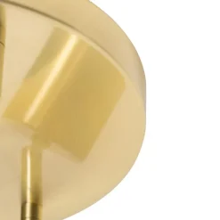 QAZQA Deckenstrahler|Aufbaustrahler*Moderne Deckenleuchte Messing verstellbar rund 3 Lichter - Java