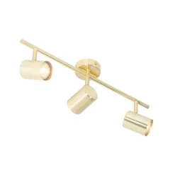 QAZQA Deckenstrahler|Aufbaustrahler*Moderne Deckenleuchte Messing 3-flammig verstellbar - Jeana