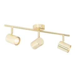 QAZQA Deckenstrahler|Aufbaustrahler*Moderne Deckenleuchte Messing 3-flammig verstellbar - Jeana