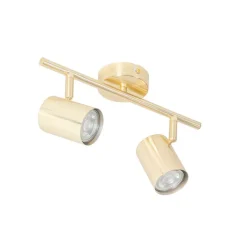 QAZQA Schlafzimmerlampen|Küchenlampen*Moderne Deckenleuchte Messing 2-flammig verstellbar - Jeana