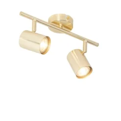 QAZQA Schlafzimmerlampen|Küchenlampen*Moderne Deckenleuchte Messing 2-flammig verstellbar - Jeana