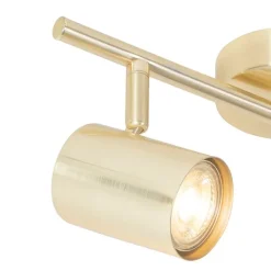 QAZQA Schlafzimmerlampen|Küchenlampen*Moderne Deckenleuchte Messing 2-flammig verstellbar - Jeana