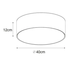 QAZQA Schlafzimmerlampen|Küchenlampen*Moderne Deckenleuchte Ocker 40 cm - Drum