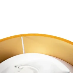 QAZQA Schlafzimmerlampen|Küchenlampen*Moderne Deckenleuchte Ocker 40 cm - Drum