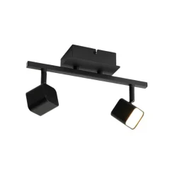 QAZQA Led-Strahler|Led-Deckenleuchten*Moderne Deckenleuchte schwarz inkl. LED 2-flammig - Nola