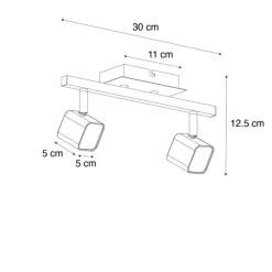 QAZQA Led-Strahler|Led-Deckenleuchten*Moderne Deckenleuchte schwarz inkl. LED 2-flammig - Nola