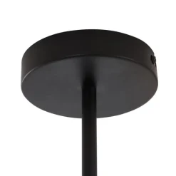 QAZQA Schlafzimmerlampen|Küchenlampen*Moderne Deckenleuchte Schwarz mit Rauchglas 6-flammig - Ryan