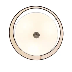 QAZQA Schlafzimmerlampen|Küchenlampen*Moderne Deckenleuchte schwarz-weiß 50 cm 3-flammig - Drum Duo