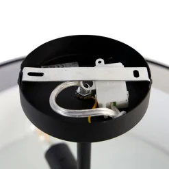 QAZQA Schlafzimmerlampen|Küchenlampen*Moderne Deckenleuchte schwarz-weiß 50 cm 3-flammig - Drum Duo