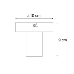 QAZQA Deckenleuchten|Wohnzimmerlampen*Moderne Deckenleuchte schwarz 9 cm - Facil
