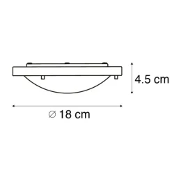 QAZQA Gartenbeleuchtung|Badezimmerlampen*Moderne Deckenleuchte schwarz IP44 - Yuma 18
