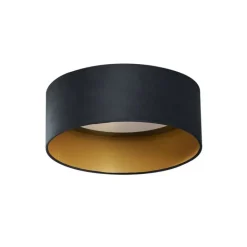 QAZQA Led-Deckenleuchten|Deckenleuchten*Moderne Deckenleuchte Schwarz Samt 40cm inkl. LED 3-Stufen Dimmbar - Sue