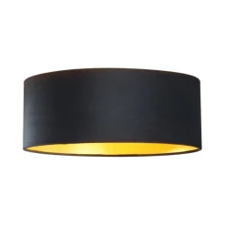 QAZQA Led-Deckenleuchten|Deckenleuchten*Moderne Deckenleuchte Schwarz Samt 40cm inkl. LED 3-Stufen Dimmbar - Sue