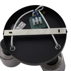 QAZQA Schlafzimmerlampen|Küchenlampen*Moderne Deckenleuchte Schwarz mit rundem Rauchglas 3-flammig - Cilin