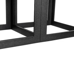 QAZQA Deckenleuchten|Wohnzimmerlampen*Moderne Deckenleuchte schwarz 2-Licht - Cela