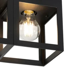 QAZQA Deckenleuchten|Wohnzimmerlampen*Moderne Deckenleuchte schwarz 2-Licht - Cela