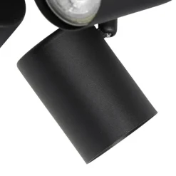 QAZQA Schlafzimmerlampen|Küchenlampen*Moderne Deckenleuchte schwarz 4-flammig verstellbar quadratisch - Jeana