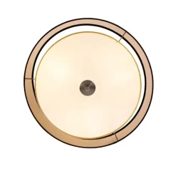 QAZQA Deckenleuchten|Wohnzimmerlampen*Moderne Deckenleuchte schwarz mit gold 50 cm 3-flammig - Drum Duo