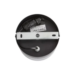 QAZQA Gartenbeleuchtung|Badezimmerlampen*Moderne Deckenleuchte schwarz mit Rauchglas - Puck