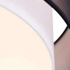 QAZQA Schlafzimmerlampen|Küchenlampen*Moderne Deckenleuchte schwarz-weiß 50 cm 3-flammig - Drum Duo