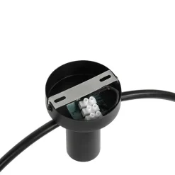 QAZQA Deckenleuchten|Wohnzimmerlampen*Moderne Deckenleuchte schwarz mit Glas rund - Roslini