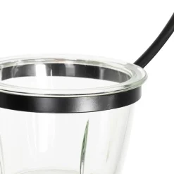 QAZQA Deckenleuchten|Wohnzimmerlampen*Moderne Deckenleuchte schwarz mit Glas rund - Roslini