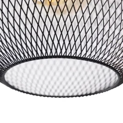 QAZQA Deckenleuchten|Wohnzimmerlampen*Moderne Deckenleuchte schwarz 30 cm - Mesh Ball