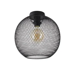 QAZQA Deckenleuchten|Wohnzimmerlampen*Moderne Deckenleuchte schwarz 30 cm - Mesh Ball