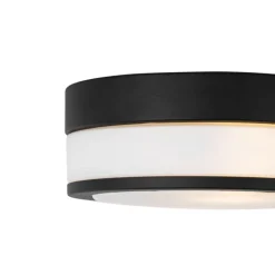 QAZQA Gartenbeleuchtung|Badezimmerlampen*Moderne Deckenleuchte schwarz 23 cm IP44 - Flavi