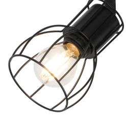 QAZQA Deckenstrahler|Aufbaustrahler*Moderne Deckenleuchte schwarz 2-Licht verstellbar - Botu