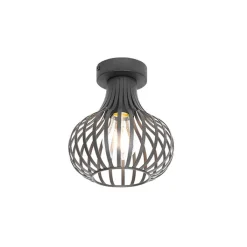 QAZQA Deckenleuchten|Wohnzimmerlampen*Moderne Deckenleuchte schwarz 18 cm - Saffira