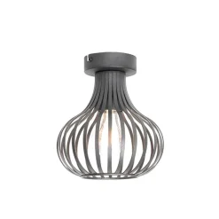 QAZQA Deckenleuchten|Wohnzimmerlampen*Moderne Deckenleuchte schwarz 18 cm - Saffira
