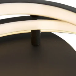 QAZQA Led-Deckenleuchten|Deckenleuchten*Moderne Deckenleuchte schwarz inkl. LED und Dimmer - Rondas