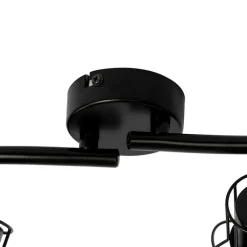 QAZQA Deckenstrahler|Aufbaustrahler*Moderne Deckenleuchte schwarz 86 cm 4-Licht - Botu