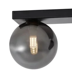 QAZQA Deckenleuchten|Wohnzimmerlampen*Moderne Deckenleuchte schwarz 2-flammig neigbar - Lesly